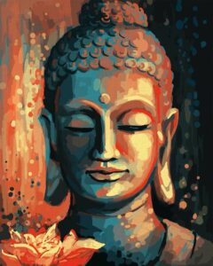 Malen nach Zahlen - Buddha mit Blume